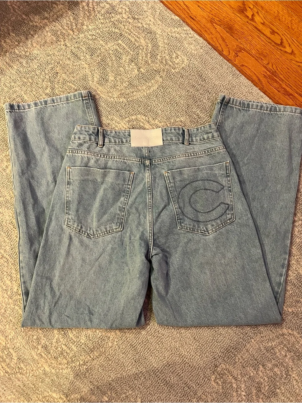 Cernucci Light Blue Men's Straight-Leg Jeans
